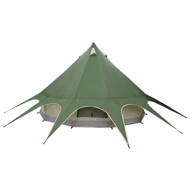 Sport si Outdoor - Camping - Corturi camping - Cort Teepee cu acoperis Verde si gri 600 x 600 x 347 cm - Infinity.ro