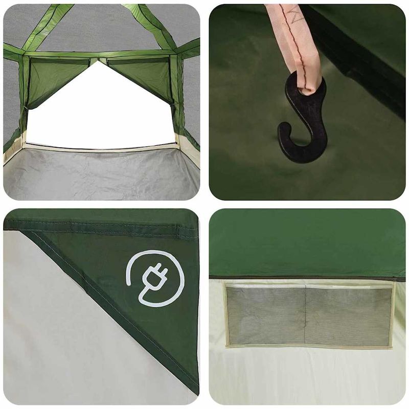 Sport si Outdoor - Camping - Corturi camping - Cort interior cu acoperis Verde si gri 300 x 300 x 250 cm - Infinity.ro