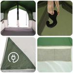 Sport si Outdoor - Camping - Corturi camping - Cort de familie cu acoperis Verde si alb 324 x 255 x 230 cm - Infinity.ro