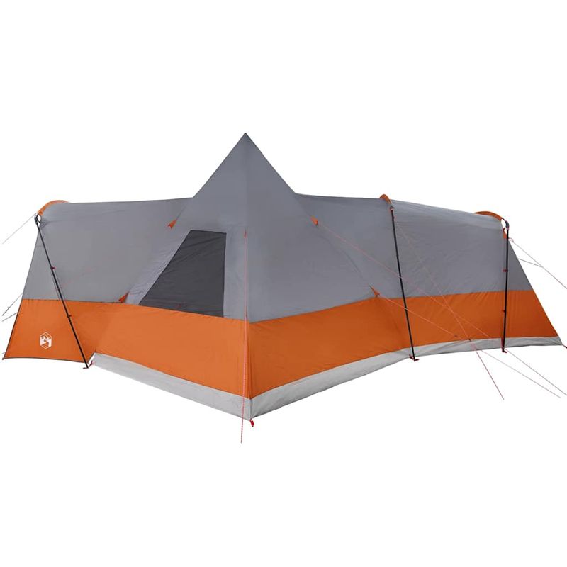 Sport si Outdoor - Camping - Corturi camping - Cort Teepee cu acoperis Gri si Portocalie 720 x 465 x 295 cm - Infinity.ro