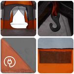 Sport si Outdoor - Camping - Corturi camping - Cort de familie Gri si Portocalie 745 x 700 x 217 cm - Infinity.ro