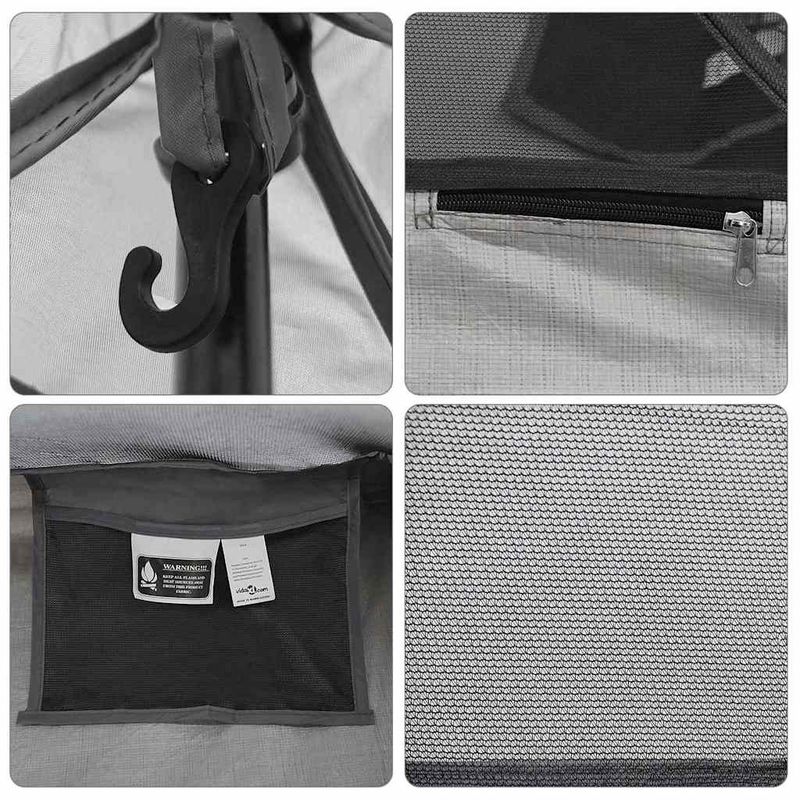 Sport si Outdoor - Camping - Corturi camping - Cort interior Negru 240 x 160 x 133 cm Plasa - Infinity.ro