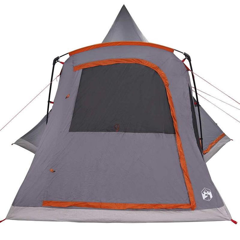 Sport si Outdoor - Camping - Corturi camping - Cort Teepee cu acoperis Gri si Portocalie 545 x 450 x 295 cm - Infinity.ro