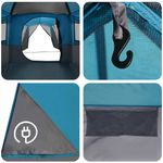 Sport si Outdoor - Camping - Corturi camping - Cort de familie cu acoperis Albastru si Gri 745 x 700 x 217 cm - Infinity.ro