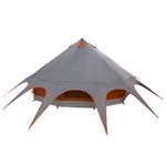 Sport si Outdoor - Camping - Corturi camping - Cort Teepee cu acoperis Gri si Portocalie 600 x 600 x 347 cm - Infinity.ro