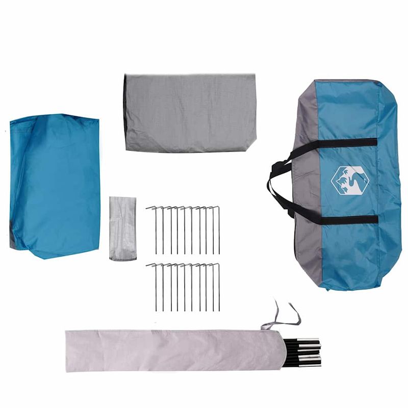 Sport si Outdoor - Camping - Corturi camping - Cort de familie cu acoperis Albastru si Gri 324 x 255 x 230 cm - Infinity.ro