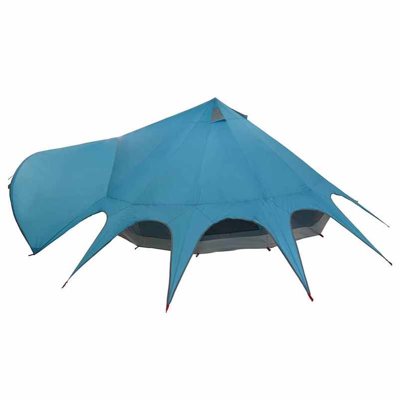 Sport si Outdoor - Camping - Corturi camping - Cort Teepee cu acoperis Albastru si Gri 600 x 600 x 347 cm - Infinity.ro