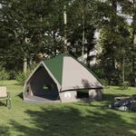 Sport si Outdoor - Camping - Corturi camping - Cort Teepee cu acoperis Verde si alb 490 x 410 x 210 cm - Infinity.ro