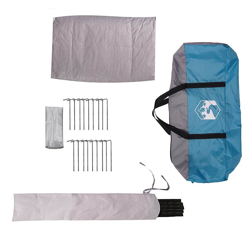 Sport si Outdoor - Camping - Corturi camping - Cort Teepee cu acoperis Albastru si Gri 490 x 410 x 210 cm - Infinity.ro