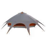 Sport si Outdoor - Camping - Corturi camping - Cort Teepee cu acoperis Gri si Portocalie 600 x 600 x 347 cm - Infinity.ro