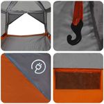 Sport si Outdoor - Camping - Corturi camping - Cort interior cu acoperis Gri si Portocalie 300 x 300 x 250 cm - Infinity.ro