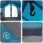 Sport si Outdoor - Camping - Corturi camping - Cort de familie cu acoperis Albastru si Gri 324 x 255 x 230 cm - Infinity.ro