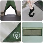 Sport si Outdoor - Camping - Corturi camping - Cort Teepee cu acoperis Verde si alb 490 x 410 x 210 cm - Infinity.ro