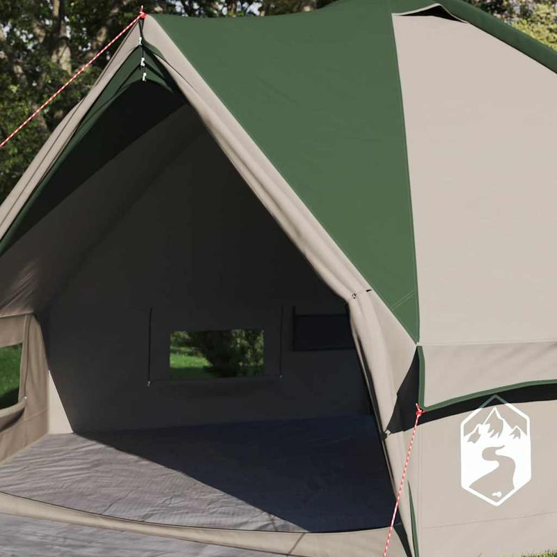 Sport si Outdoor - Camping - Corturi camping - Cort Teepee cu acoperis Verde si alb 490 x 410 x 210 cm - Infinity.ro