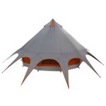 Sport si Outdoor - Camping - Corturi camping - Cort Teepee cu acoperis Gri si Portocalie 600 x 600 x 347 cm - Infinity.ro
