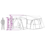 Sport si Outdoor - Camping - Corturi camping - Cort de familie Gri si Portocalie 745 x 700 x 217 cm - Infinity.ro