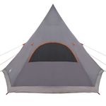 Sport si Outdoor - Camping - Corturi camping - Cort Teepee cu acoperis Gri si Portocalie 545 x 450 x 295 cm - Infinity.ro