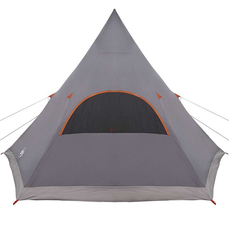 Sport si Outdoor - Camping - Corturi camping - Cort Teepee cu acoperis Gri si Portocalie 545 x 450 x 295 cm - Infinity.ro