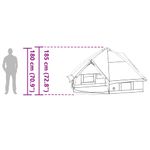 Sport si Outdoor - Camping - Corturi camping - Cort Teepee cu acoperis Gri si Portocalie 490 x 410 x 210 cm - Infinity.ro