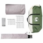 Sport si Outdoor - Camping - Corturi camping - Cort Teepee cu acoperis Verde si gri 600 x 600 x 347 cm - Infinity.ro