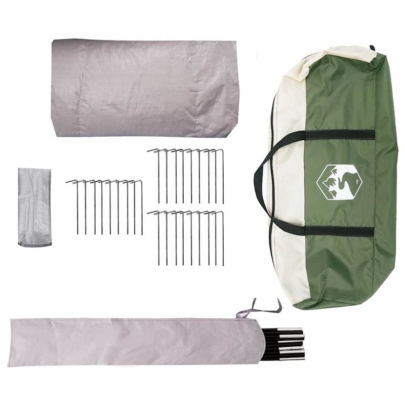Sport si Outdoor - Camping - Corturi camping - Cort Teepee cu acoperis Verde si gri 600 x 600 x 347 cm - Infinity.ro