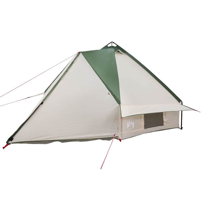 Sport si Outdoor - Camping - Corturi camping - Cort Teepee cu acoperis Verde si alb 490 x 410 x 210 cm - Infinity.ro