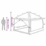 Sport si Outdoor - Camping - Corturi camping - Cort interior cu acoperis Albastru si Gri 300 x 300 x 250 cm - Infinity.ro