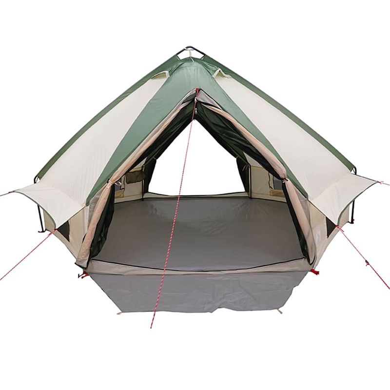 Sport si Outdoor - Camping - Corturi camping - Cort Teepee cu acoperis Verde si alb 490 x 410 x 210 cm - Infinity.ro