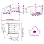 Sport si Outdoor - Camping - Corturi camping - Cort Interior de Familie Gri 520 x 520 x 190 cm - Infinity.ro