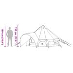 Sport si Outdoor - Camping - Corturi camping - Cort Teepee cu acoperis Albastru si Gri 600 x 600 x 347 cm - Infinity.ro