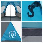Sport si Outdoor - Camping - Corturi camping - Cort Teepee cu acoperis albastru 720 x 465 x 295 cm - Infinity.ro