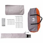 Sport si Outdoor - Camping - Corturi camping - Cort Teepee cu acoperis Gri si Portocalie 600 x 600 x 347 cm - Infinity.ro