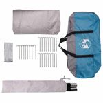 Sport si Outdoor - Camping - Corturi camping - Cort Teepee cu acoperis Albastru si Gri 600 x 600 x 347 cm - Infinity.ro