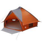 Sport si Outdoor - Camping - Corturi camping - Cort Teepee cu acoperis Gri si Portocalie 490 x 410 x 210 cm - Infinity.ro
