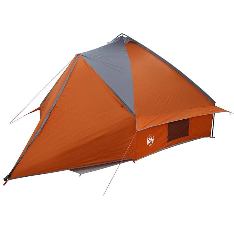 Sport si Outdoor - Camping - Corturi camping - Cort Teepee cu acoperis Gri si Portocalie 490 x 410 x 210 cm - Infinity.ro