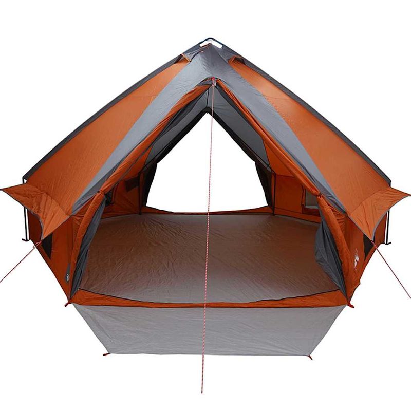 Sport si Outdoor - Camping - Corturi camping - Cort Teepee cu acoperis Gri si Portocalie 490 x 410 x 210 cm - Infinity.ro