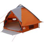 Sport si Outdoor - Camping - Corturi camping - Cort Teepee cu acoperis Gri si Portocalie 490 x 410 x 210 cm - Infinity.ro