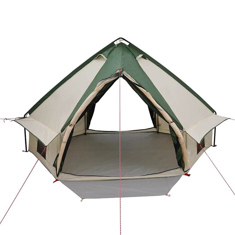 Sport si Outdoor - Camping - Corturi camping - Cort Teepee cu acoperis Verde si gri 490 x 410 x 210 cm - Infinity.ro