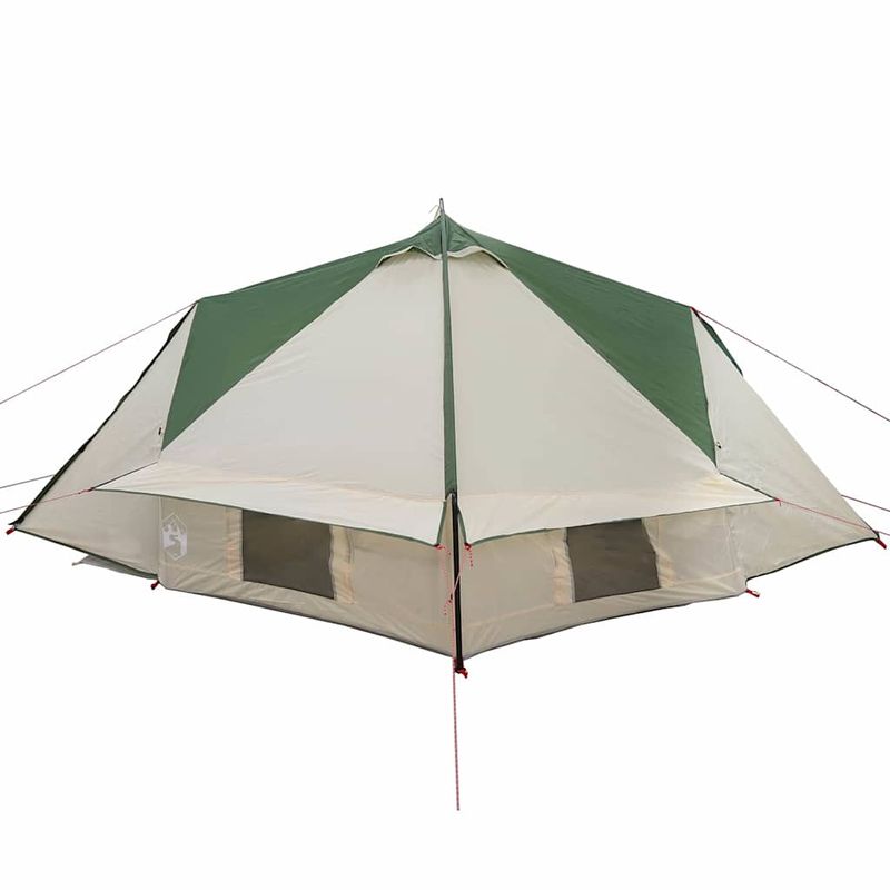 Sport si Outdoor - Camping - Corturi camping - Cort Teepee cu acoperis Verde si gri 490 x 410 x 210 cm - Infinity.ro