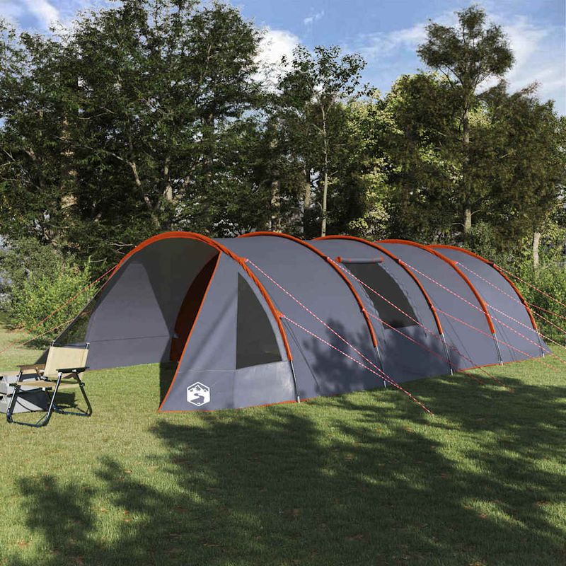 Sport si Outdoor - Camping - Corturi camping - Cort tunel cu acoperis Gri si Portocalie 778 x 356 x 210 cm - Infinity.ro