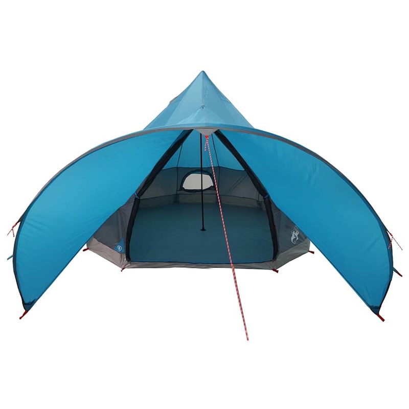Sport si Outdoor - Camping - Corturi camping - Cort Teepee cu acoperis Albastru si Gri 600 x 600 x 347 cm - Infinity.ro