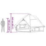 Sport si Outdoor - Camping - Corturi camping - Cort Teepee cu acoperis Gri si Portocalie 490 x 410 x 210 cm - Infinity.ro