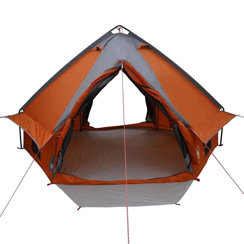 Sport si Outdoor - Camping - Corturi camping - Cort Teepee cu acoperis Gri si Portocalie 490 x 410 x 210 cm - Infinity.ro