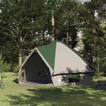 Sport si Outdoor - Camping - Corturi camping - Cort Teepee cu acoperis Verde si alb 490 x 410 x 210 cm - Infinity.ro