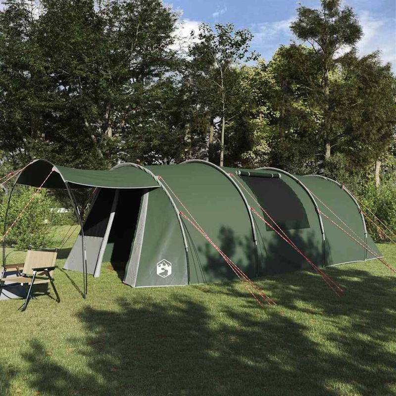 Sport si Outdoor - Camping - Corturi camping - Cort tunel cu acoperis Verde si alb 740 x 370 x 220 cm - Infinity.ro