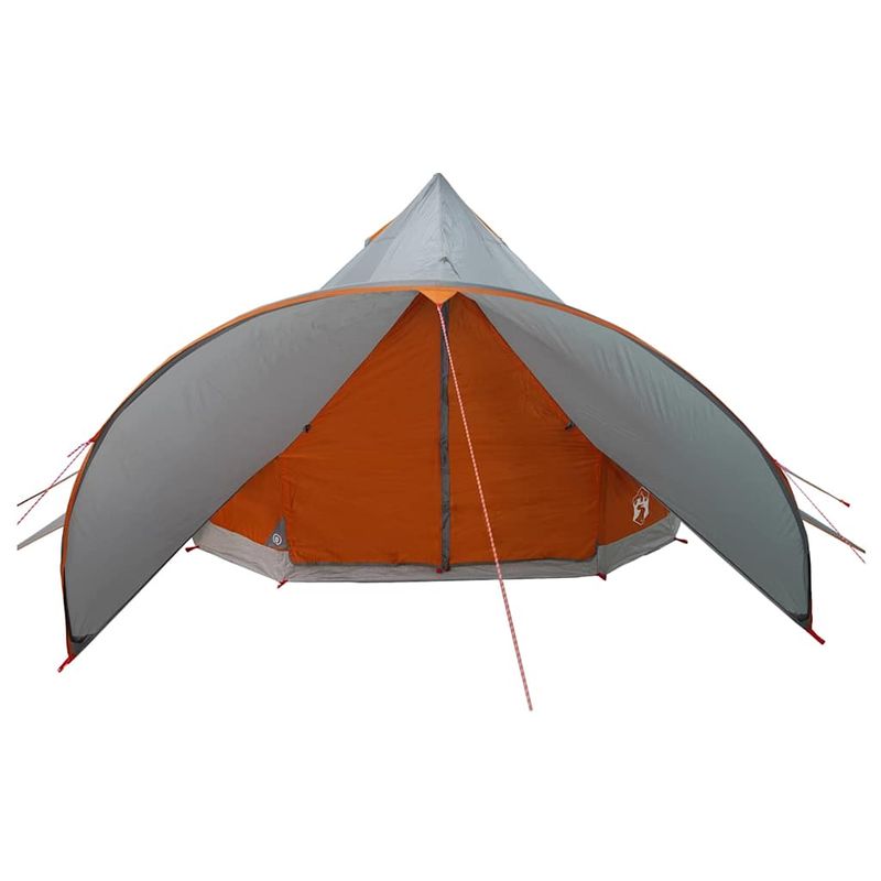 Sport si Outdoor - Camping - Corturi camping - Cort Teepee cu acoperis Gri si Portocalie 600 x 600 x 347 cm - Infinity.ro
