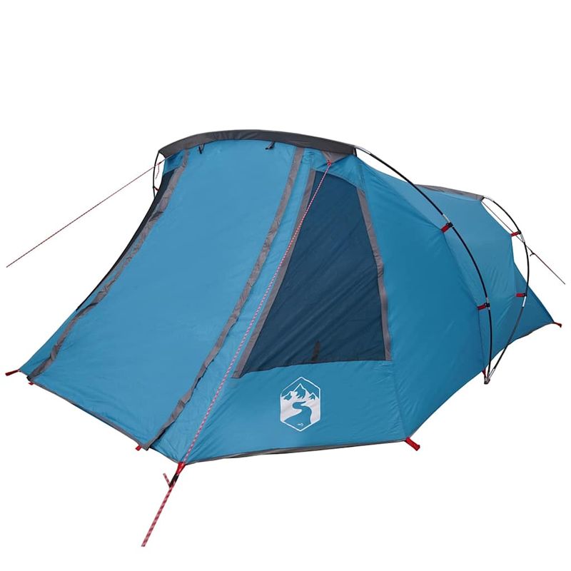 Sport si Outdoor - Camping - Corturi camping - Cort tunel cu acoperis Albastru si Gri 328 x 228 x 115 cm - Infinity.ro