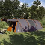 Sport si Outdoor - Camping - Corturi camping - Cort tunel cu acoperis Gri si Portocalie 740 x 370 x 220 cm - Infinity.ro
