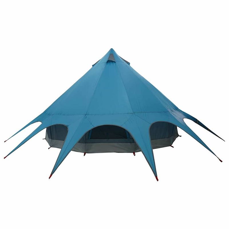 Sport si Outdoor - Camping - Corturi camping - Cort Teepee cu acoperis Albastru si Gri 600 x 600 x 347 cm - Infinity.ro