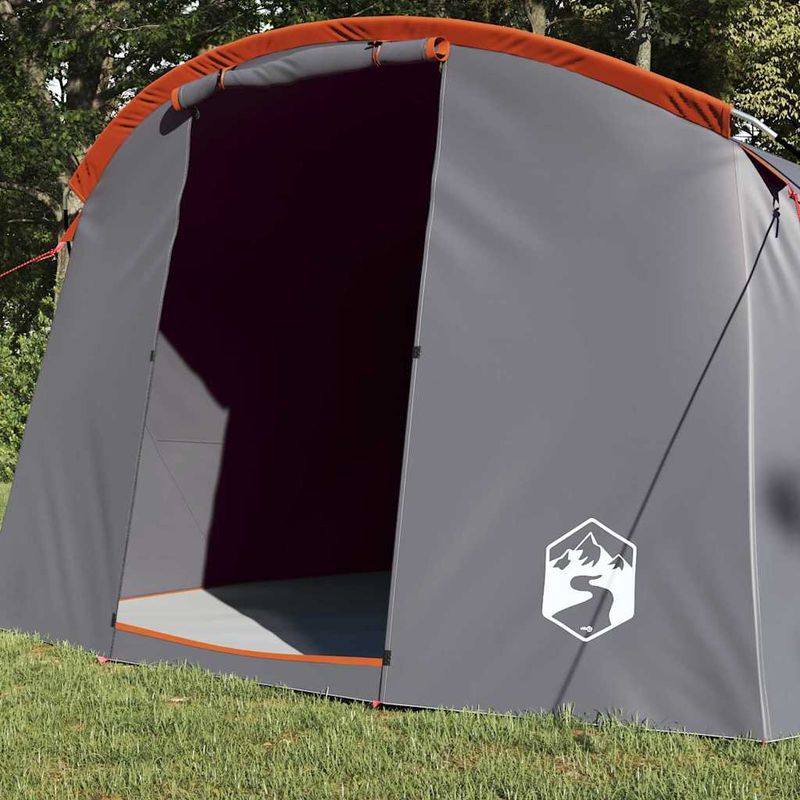 Sport si Outdoor - Camping - Corturi camping - Cort tunel cu acoperis Gri si Portocalie 318 x 275 x 140 cm - Infinity.ro